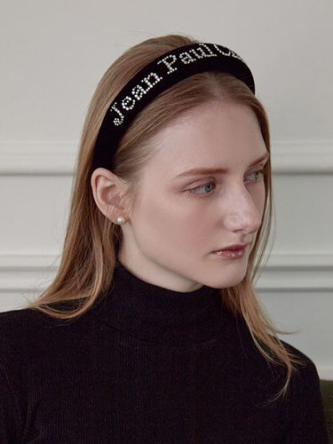 Velvet Stone Lettering Hairband - Jean Paul Clarisse - Modalova