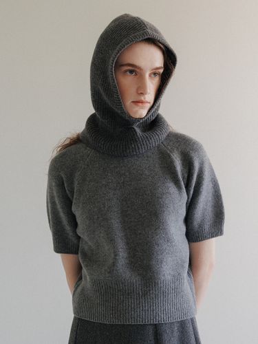 Cashmere Blended Balaclava (D/Gray) - peces - Modalova