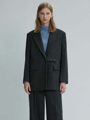 Straight Tailored Wool Jacket _ 2 Colors - LINE STUDIO ONE - Modalova