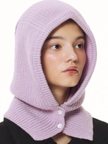 Pearl Button Knit Balaclava - GOCORI - Modalova