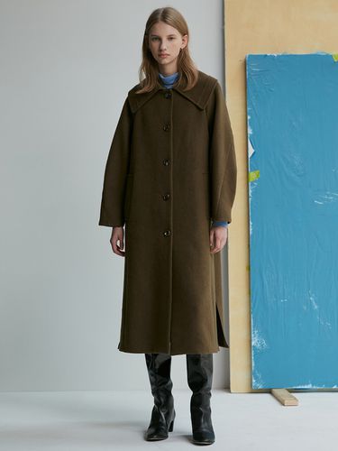 Wide Collar Wool Handmade Coat _ 2 Colors - LINE STUDIO ONE - Modalova