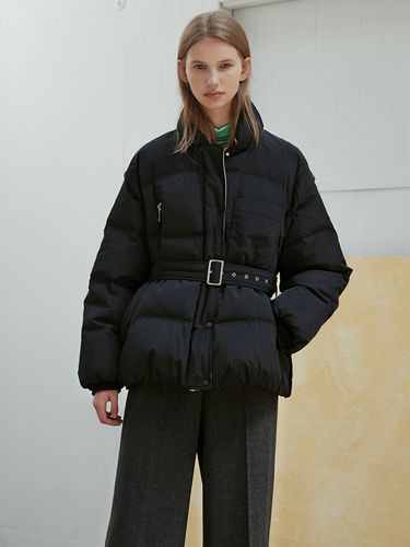 Down High Neck Short Padded Jacket _ 2 Colors - LINE STUDIO ONE - Modalova