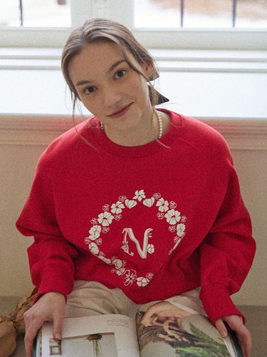 Floral Circle Sweatshirt_Red - NONLOCAL - Modalova