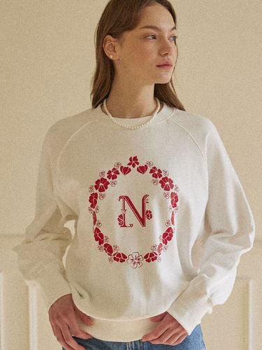 Floral Circle Sweatshirt_Off White - NONLOCAL - Modalova