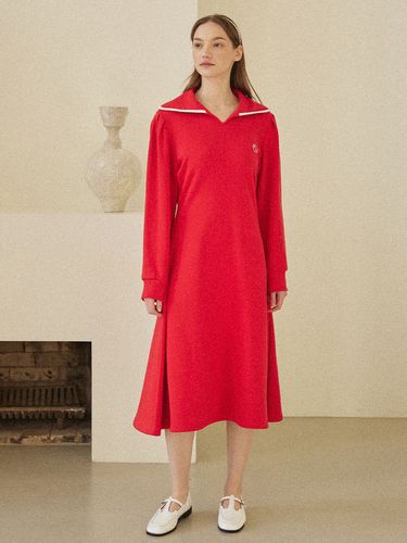 Rose Wappen Dress_Red - NONLOCAL - Modalova