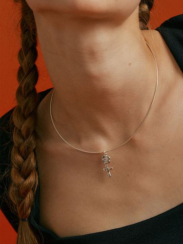 Rose Cross Silver 925 Necklace - XPIER - Modalova