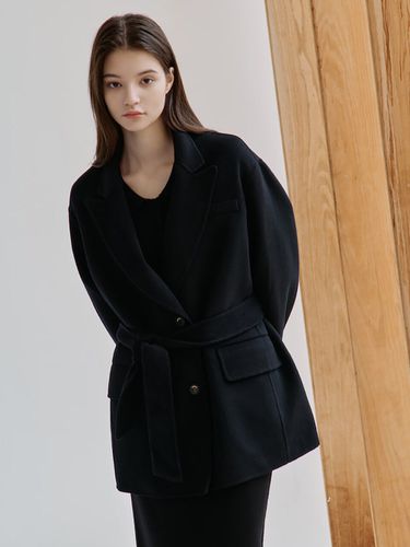 Tailored Handmade Half Coat _Black - kotelo - Modalova