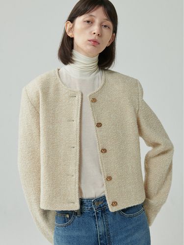 Bookie Tweed Jacket (Cream) - ARCHAIC - Modalova