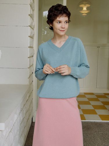 Cashmere V-neck Pullover _Green - kotelo - Modalova