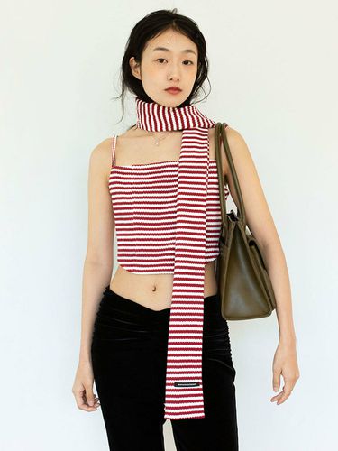 Stripe Muffler - Red - oneninenineone - Modalova