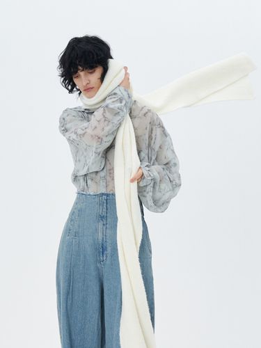 Loop Yarn Wool Muffler - Cream - ETCH - Modalova