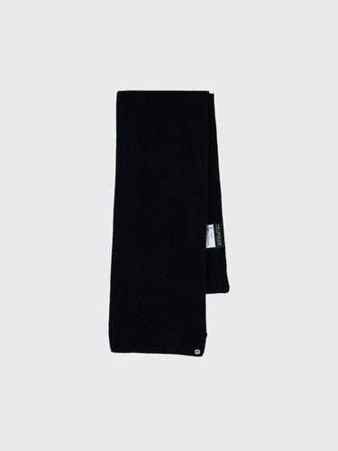 Neu Jacquard Letter Muffler - Navy - neupager - Modalova