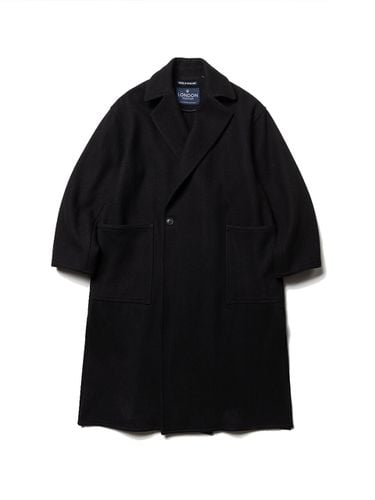 Oversized Slit Chester Coat _ Black - LONDON TRADITION - Modalova