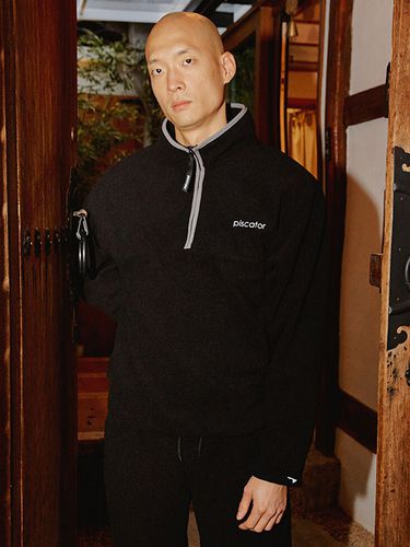 Fleece Half Zip-Up Sweatshirt _ - PISCATOR - Modalova