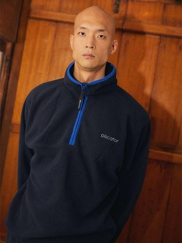 Fleece Half Zip-Up Sweatshirt _ - PISCATOR - Modalova