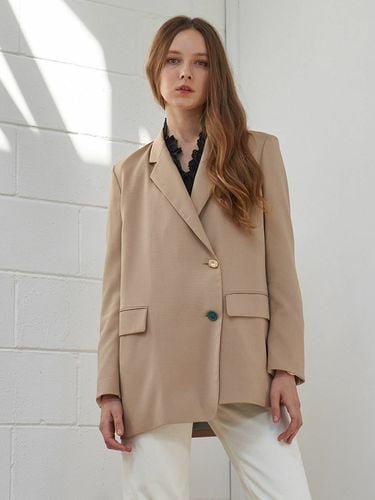 Asymmetric Single Jacket (Beige) - MITTE - Modalova