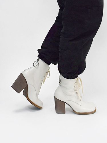 Basic Lace-up Back Zipper Boots - urimera - Modalova