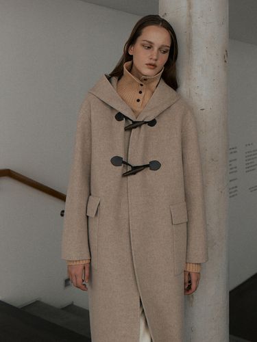 Wool Hood Duffel Handmade Coat - Carriere - Modalova