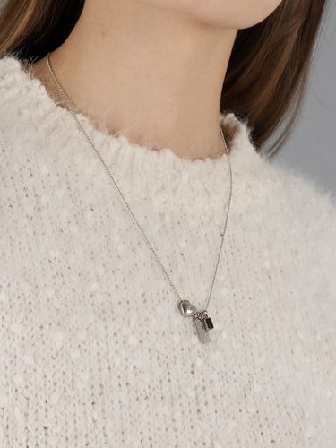 Volume Heart Ball Chain Necklace - pearlymore - Modalova