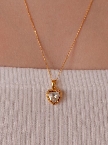 Lovely Heart Cubic Pendant Necklace - Shertz - Modalova