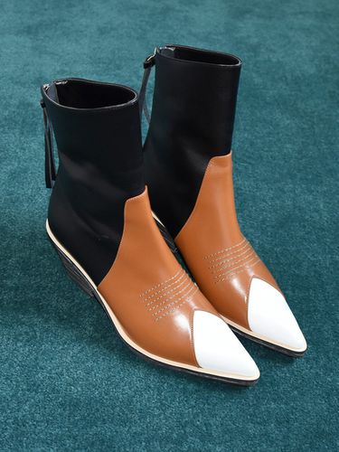 Vintage Slim Western Boots - urimera - Modalova