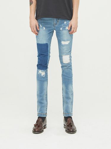 Patchwork Slim Fit Denim Jeans - BRADIPO - Modalova