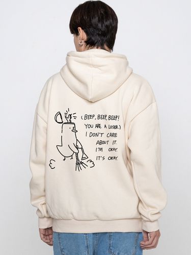 Beep Clean Smile Hoodie _ Cream - GRAVER - Modalova