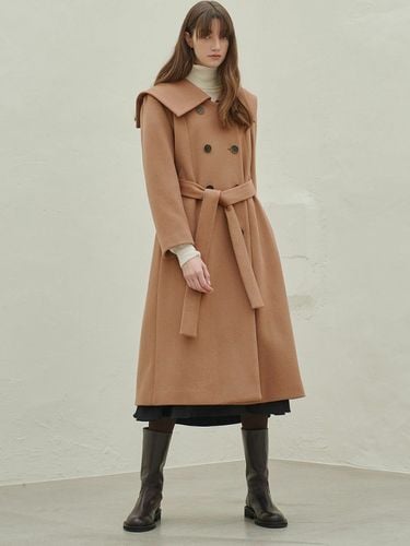 Sailor Collar Double Coat (Camel) - MITTE - Modalova