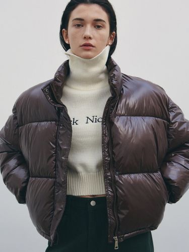 Sense Crop Puffer Jacket_Brown - NICK&NICOLE - Modalova