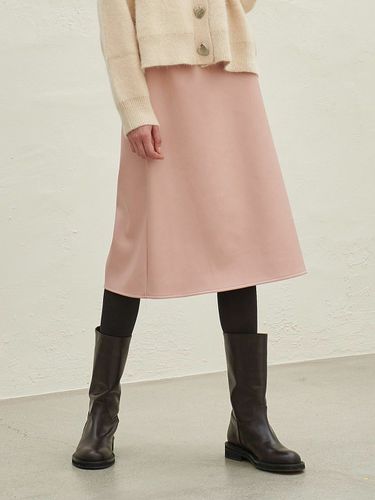 Faux Leather Skirt (Pink) - MITTE - Modalova