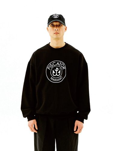 Mariano Crew Neck Sweatshirt_Black - PISCATOR - Modalova