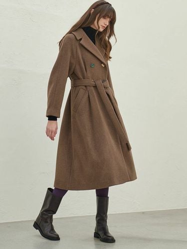 Cashmere Double Flare Coat (Brown) - MITTE - Modalova