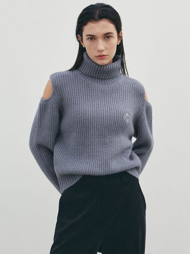 Nicole Turtleneck Shoulder Cut-out Sweater_Gray - NICK&NICOLE - Modalova