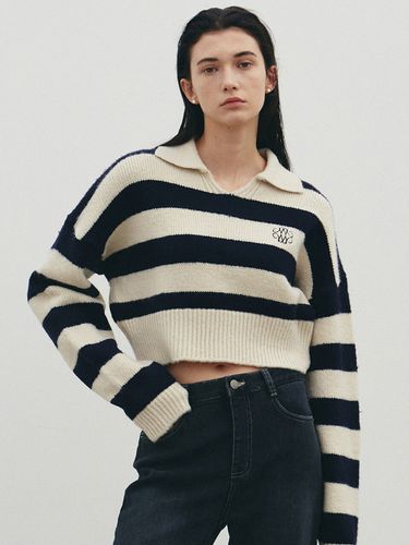 Nicole Crop Stripe Sweater_Cream - NICK&NICOLE - Modalova