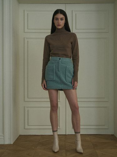 Boucle Yarn Mini Skirt - TAV - Modalova