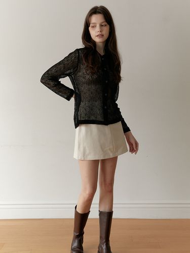 Crochet Knit Shirt (Black) - molto - Modalova