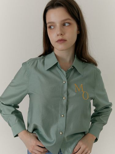 Jane Gold Button Cropped Shirt () - molto - Modalova