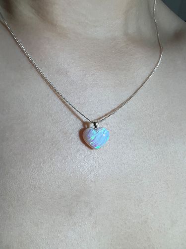 Heart Opal Necklace - LA PISCINE - Modalova