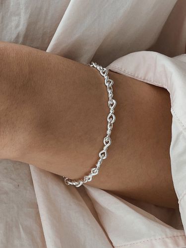 Silver 925 Ribbon Chain Bracelet - byweekend - Modalova