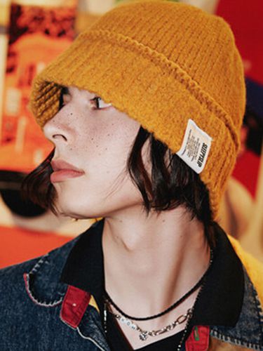 Alpaca Knit Bucket Hat _ Mustard - SLEEPYSLIP - Modalova