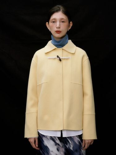 Wool Handmade Short Duffel Coat _ Yellow - VIMUN - Modalova