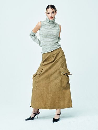 Signature Logo Snap String Cargo Long Skirt - ATTENTIONROW FOR WOMEN - Modalova