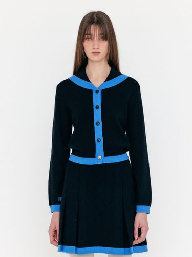 Sailor Collar Knit Cardigan _ - EENK - Modalova