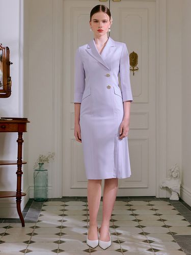 Yasmin / Tailored Slim-fit Double Dress _3 Colors - S BLANC - Modalova