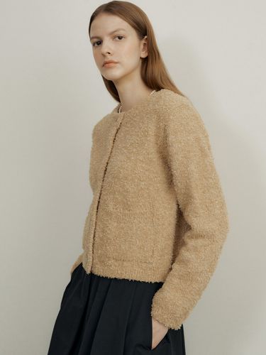 Boucle Knit Cardigan_Beige - octette - Modalova