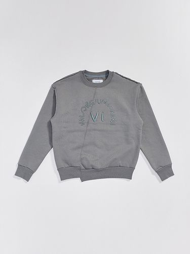 Cotton Logo Sweatshirt (Pale Gray) - VALOREN - Modalova