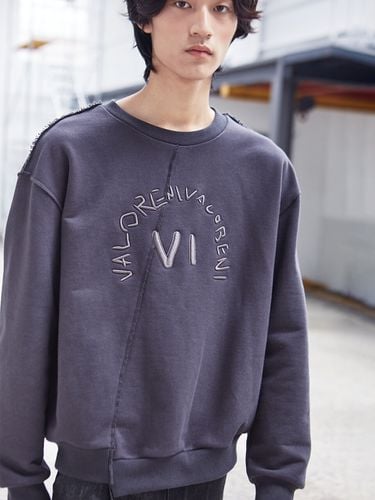 Cotton Logo Sweatshirt (Charcoal) - VALOREN - Modalova