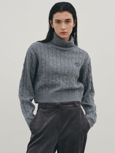 Nicole Turtleneck Twist Knit_Gray - NICK&NICOLE - Modalova