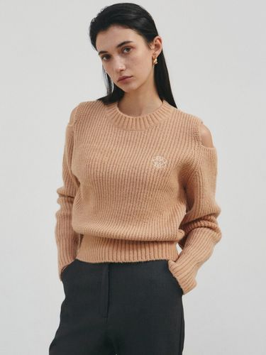 Nicole Ribbed Shoulder Cut-out Sweater_Brown - NICK&NICOLE - Modalova