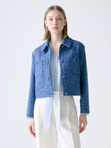 Tweed] Detachable Collar Tweed Jacket - FRONTROW - Modalova